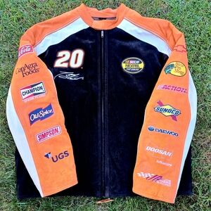 Tony Stewart #20 Chase Authentics Suede Leather Jacket Nascar Home Depot XL